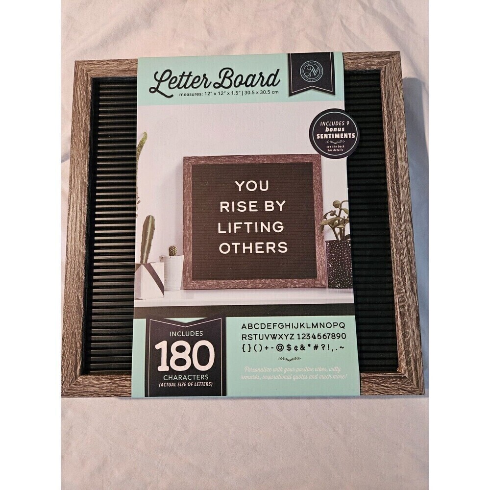 Home by New View‎ Letterboard Decorative Wall Art Set 12 x 12